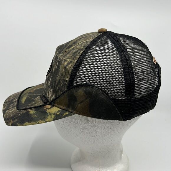 Mossy Oak Camouflage Hat Hunt Woodland Camo Fish Baseball Velcro Backstrap - Picture 6 of 14